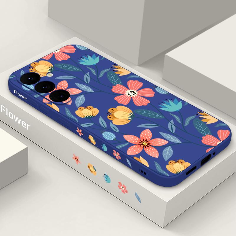 Květinově malovaná skořepina pro Samsung Galaxy S24 S22 Ultra Plus S23 S21 S20 Fe A52 A53 A54 A34 14 5g A51 A32 A13 4g Slim Shockproof Tpu Hybrid Case Cover