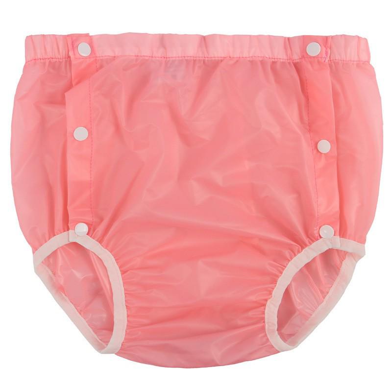Frosted Transparent TPU Waterproof Adult Diaper Cover - Washable, Breathable, Leak-Proof Incontinence Pants