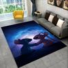 MINISO Stitch Angel Cartoon Carpet Rug for Playroom Bedroom Living Room Sofa Home Decor,kids Game Area Rug Non-slip Floor Mat