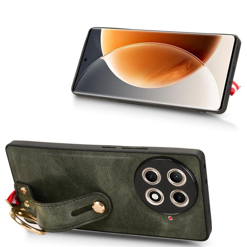 For Tecno Camon 30S Fashion WristStrap Phone Holder Case For Tecno Camon 30S Pro Leather Style Case Drop-Resistant Cover