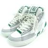 Excellent High Cut Sneakers White Green Gray Leather Women 35 Used