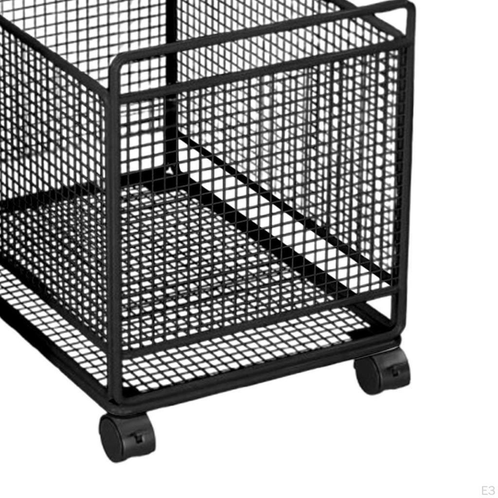 Rolling Cart with Wheels File Folder Storage Trolley On Organizer for Dormitory