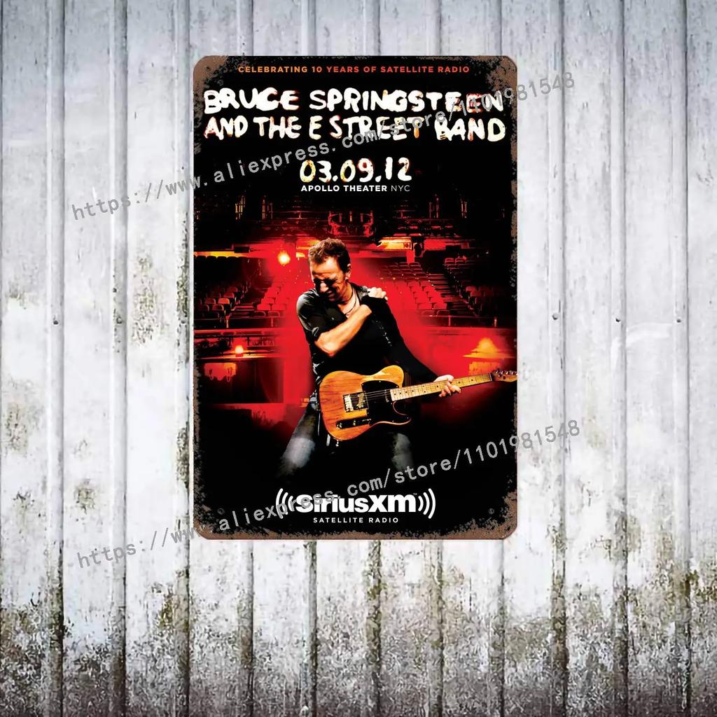 Bruce Springsteen Kapela Dekorácia Plagát Vintage Plechová Tabuľa Kovová Tabuľa Dekoratívna Doska pre Pub Bar Pánska Jaskyňa Klub Nástenná Dekorácia