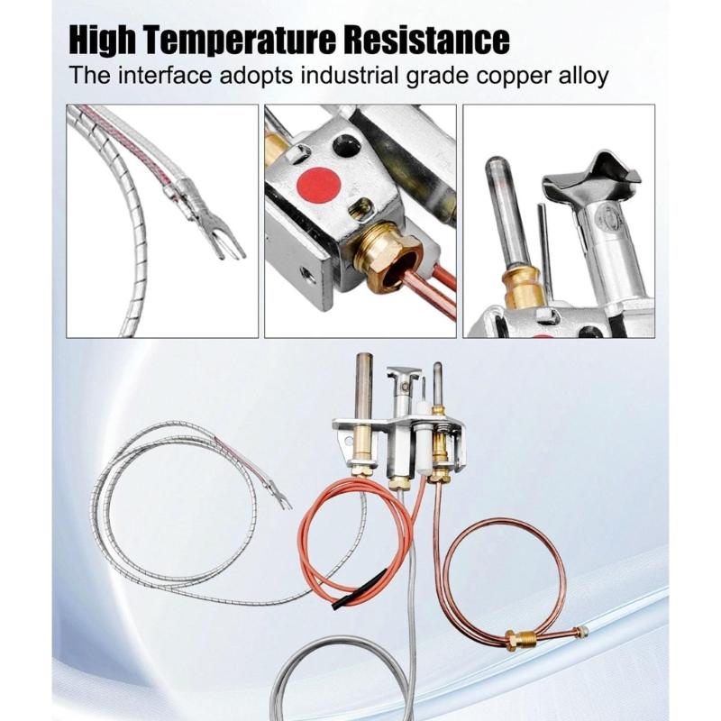 Temperature Resistant Gas Gas Fireplaces Ignition Set with Thermopile Thermocouple Suitable for 25122 25730