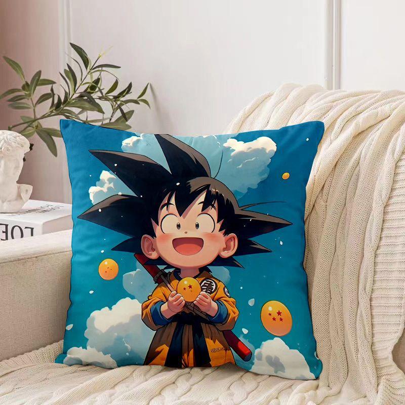 Kissenbezug mit Dragon Ball-Motiv und Cartoon-Print – Ein Traum für Anime-Fans! Anime-Accessoires und Deko-Geschenke