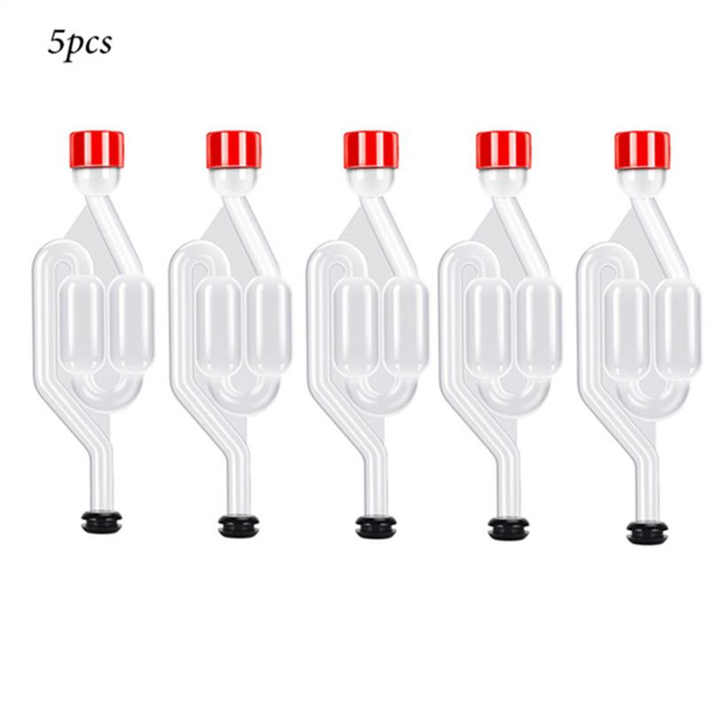 Priehľadné vzduchové uzávery S-tvaru, Bublinkové vzduchové uzávery pre domovaričov, Zátky na demižóny a Tesniaci ventil fermentora s priechodkami potravinárskej kvality