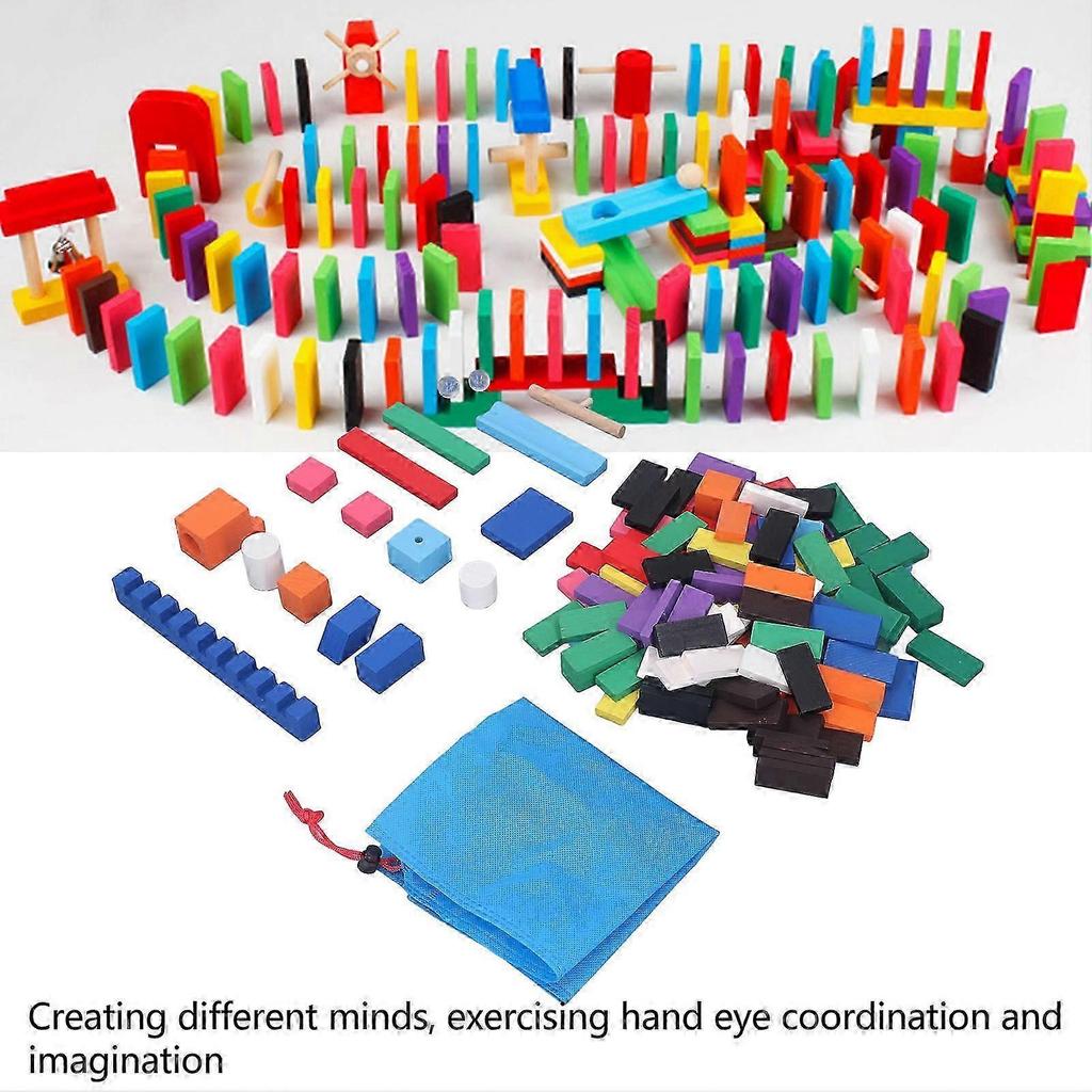 120PCS Domino Building Blocks Colorful Smooth Racing Card Game Toy Children