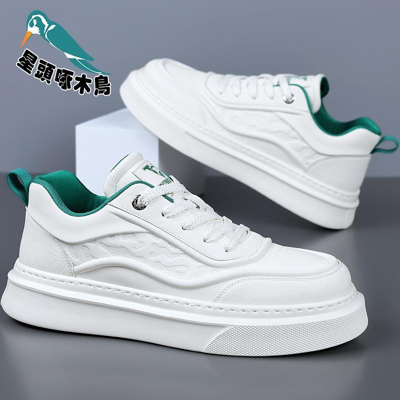 Men's shoes summer new thick-soled versatile fashion white shoes wear high-end sports shoes