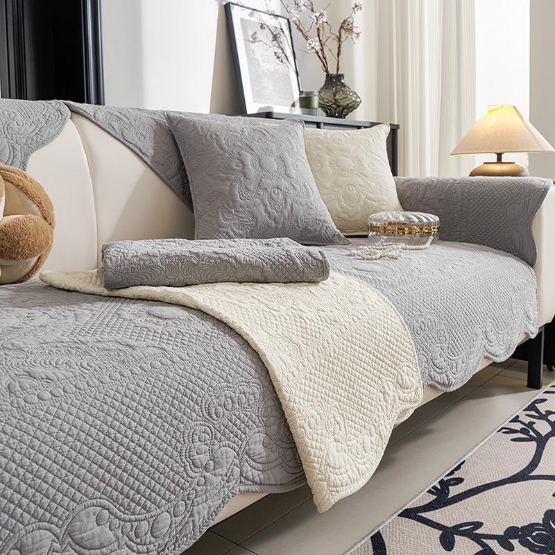 

- Чехол из хлопка в стиле французского ретро, на стул, на 3 места, чехол для дивана с вышивкой, подушка для дивана в форме буквы L с противоскользящим эффектом, всесезонный 70x70cm 1pc