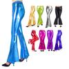 Women's Multi-Color Shiny Patent Leather Flared Pants - European & American Fashion
