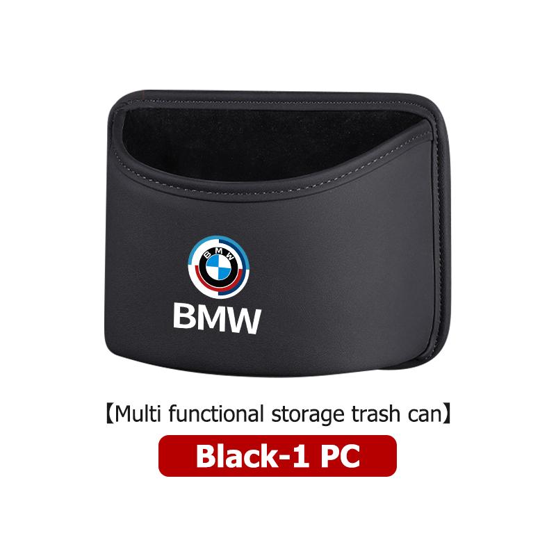 

Leather Car Garbage Bin Bag Miscellaneous Storage Bin Storage Box For BMW 50th Anniversary Edition E36 E46 E53 E90 E60 E93 E87