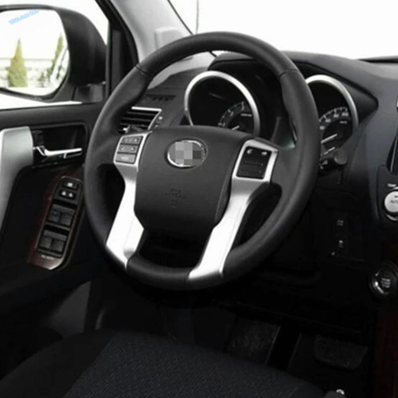 Car Steering Wheel Decoration Strip Cover Trim For Toyota Land Cruiser Prado FJ150 2014 -  ABS Matte Interior Accessories