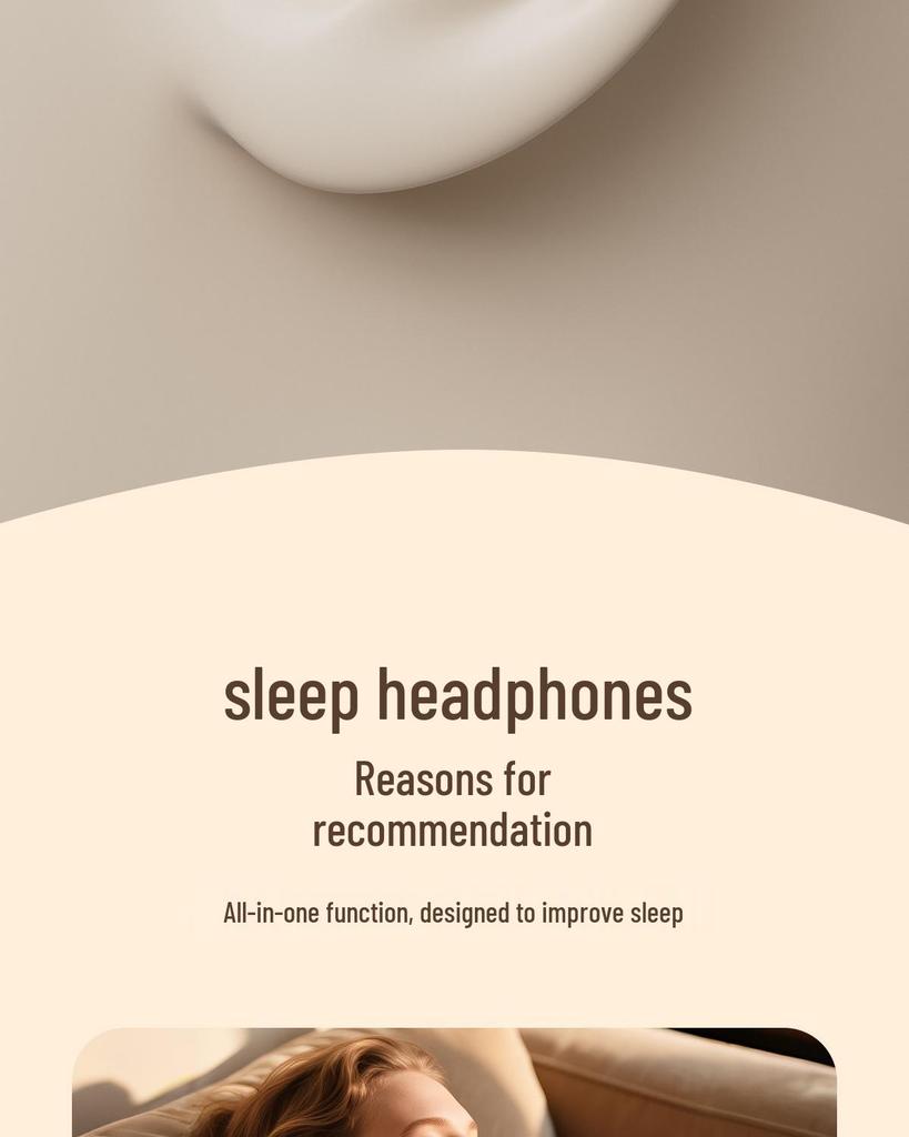 2025 Wireless Noise-Cancelling Sleep Earphones - Soft Silicone, No Ear Pressure, Side Sleeper Friendly.