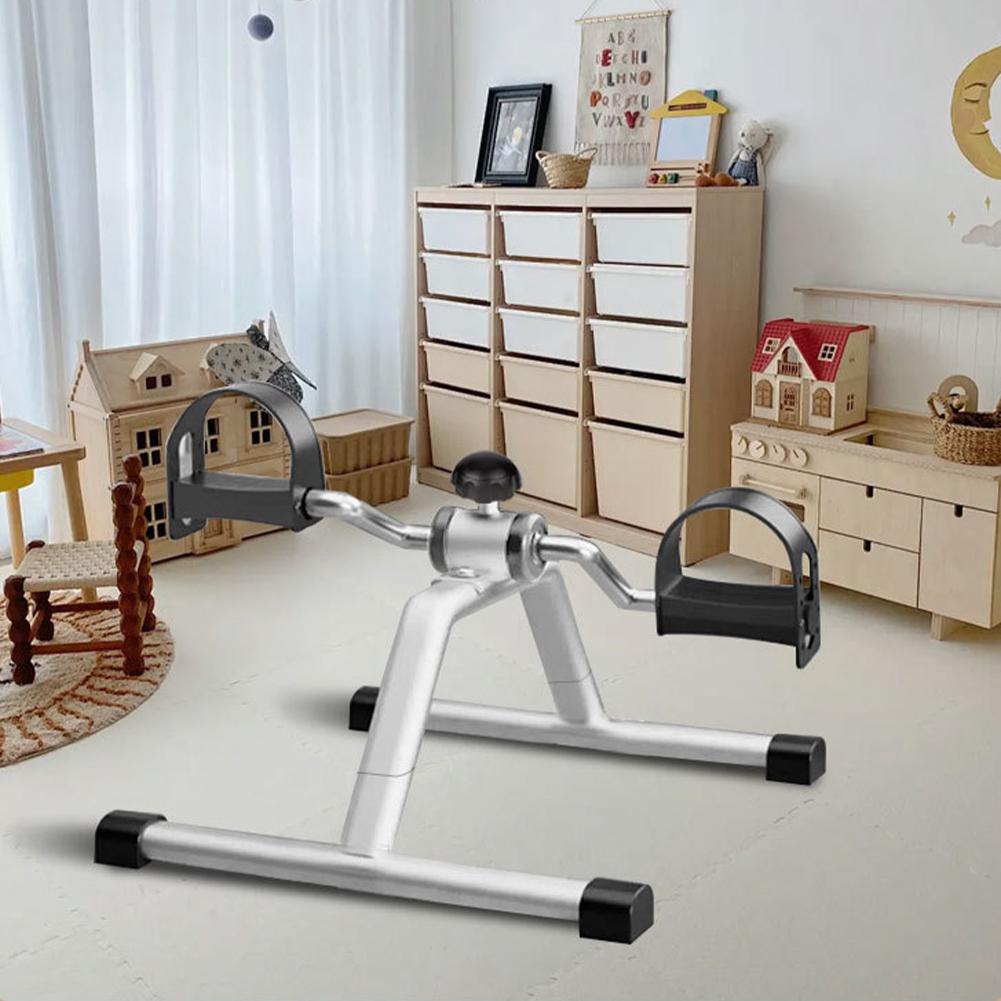 Portable Pedal Exerciser Mini Exercise Bike Adjustable Resistance Foot Peddler Machine Non Slip Mini Bicycle Trainer for Seniors