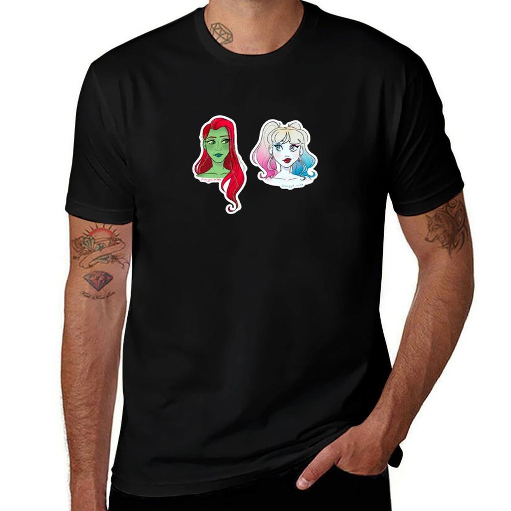 Jester Girl and Plant Lady TShirt Big and Tall Casual TShirt