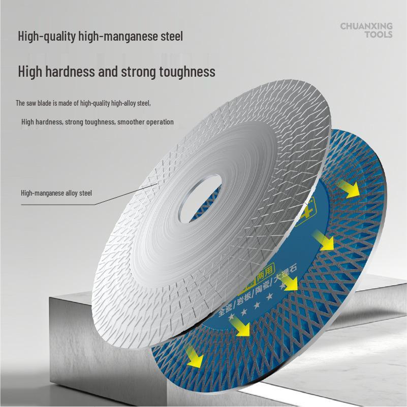 Ultra-Thin Dual-Use Saw Blade for Porcelain, Ceramic, Marble - Dry Cut Angle Grinder Disc