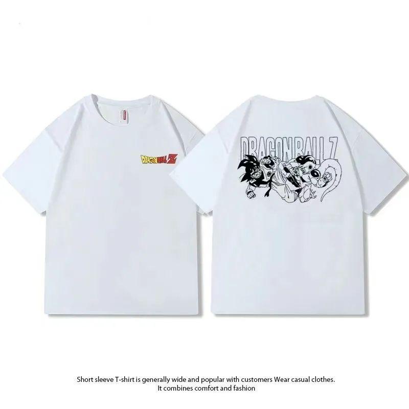 Dragon Ball Joint Surrounding 2025 Summer New Cotton Shortsleeved Animation Wukong Casual Loose Tshirt Ins Shortsleeved Top