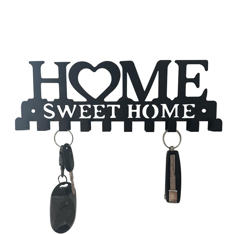 1SET Home Key Hanger Wall Rack Metal Art Decorative Hook Keysholder Hats Porch