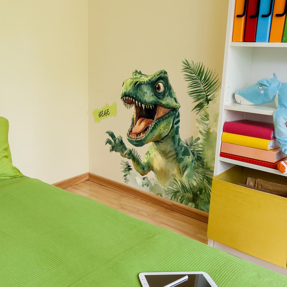 2 Pcs Simulation Dinosaur Children Bedroom Living Room Home Background Landscaping Decoration Wall Stickers