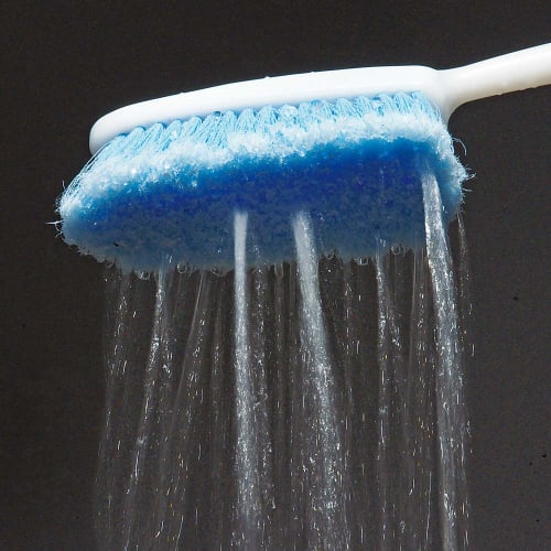 Azuma Handy Water-Permeable Brush, Total Length: Approx. 41cm, Soft, Split-Tip Brush, Ideal for Cleaning the Fine Mesh of Screen Doors. AZ289