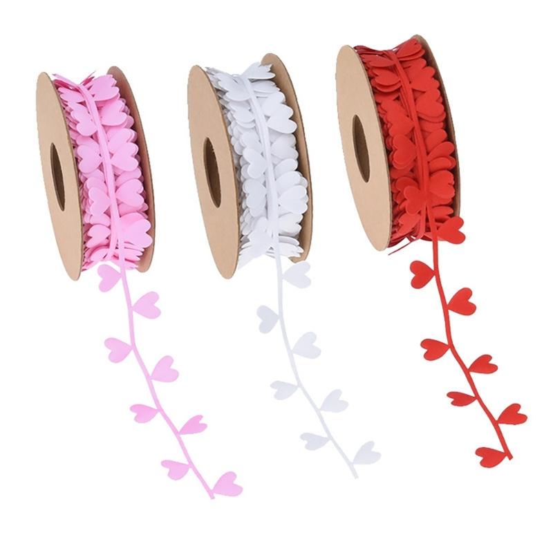 

Pack Of 3 Colorful Silk Ribbons for Gift Wrapping and Handmade Craft Love Heart Packaging Ribbons Polyester Ribbons 1