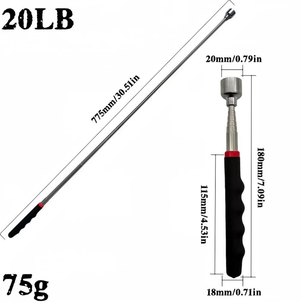 Telescopic Magnetic Pickup Tool With Strong Magnet For Retrieving Metal Objects In Tight Spaces For Home Garage And Workshop