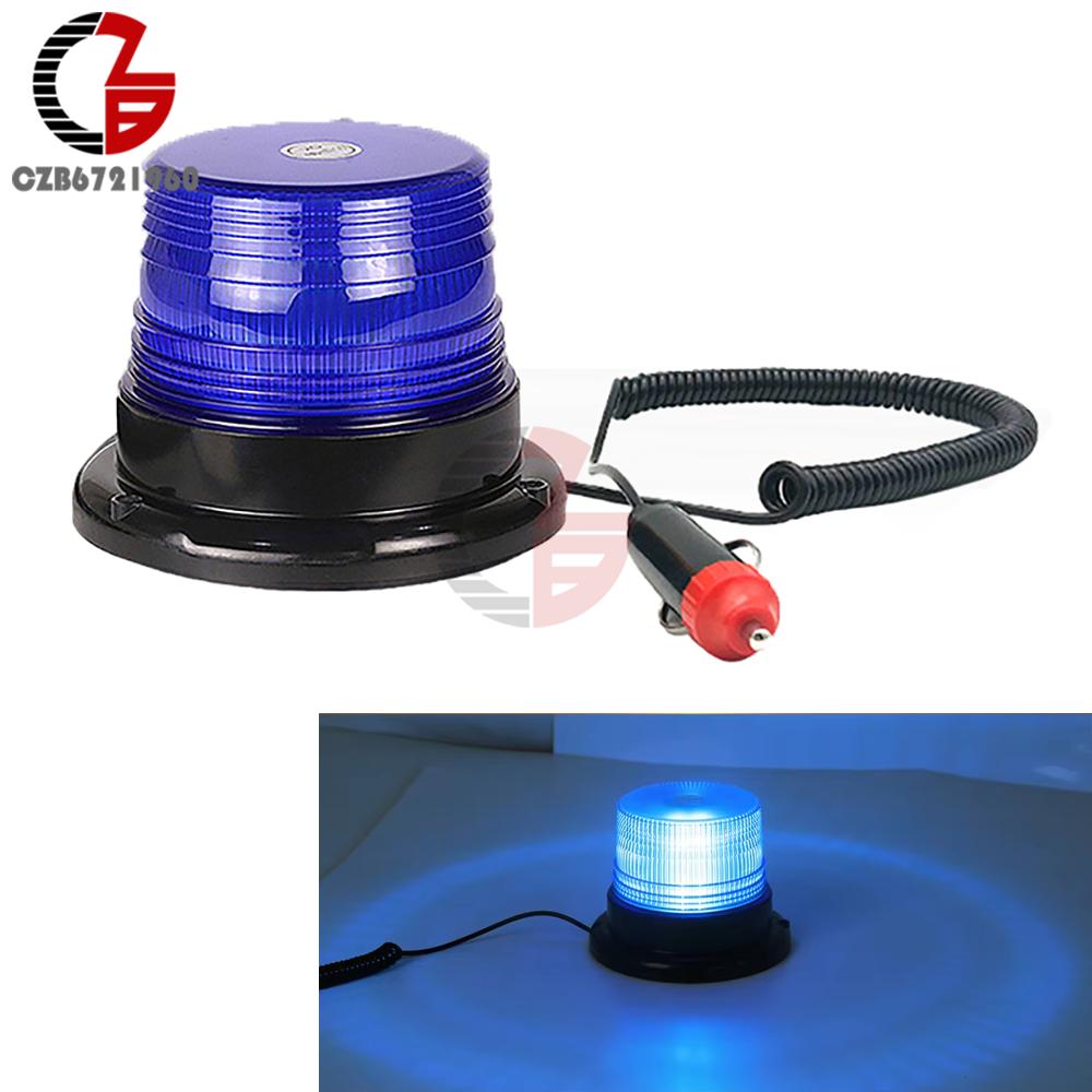 Universal 12V 24V Car Truck Roof Top Warning Light Emergency LED Strobe Light Flashing Beacon With Magnetic Base