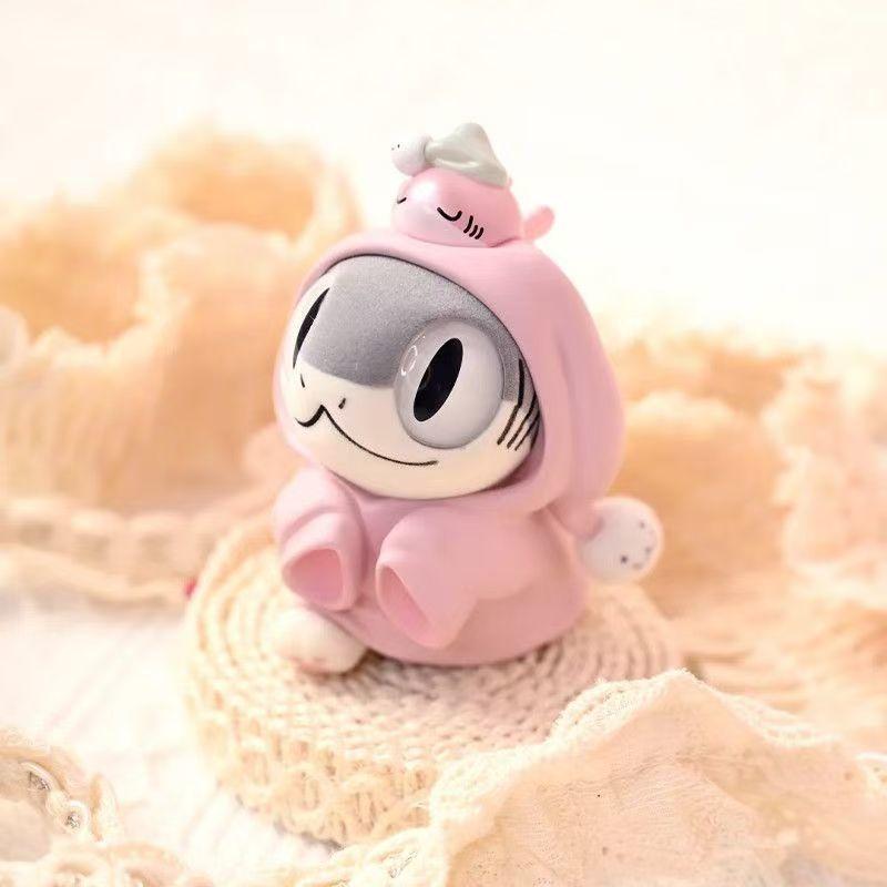 New Genuine Sharkitty Ver.1 Series Flocking  Kawaii Animal Figure Surprise Box Desk Decor Ornament Birthday Gift