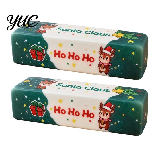 Soft Butter Squeeze Toys Christmas Squishy Fidget Toy, Slow Rising Stress Relief Silent Desk Relievers Xmas Santa Reindeer Sensory Portable