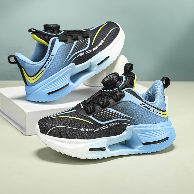 Autumn 2025 Mesh Breathable Boys' Sports Shoes - Casual, Non-slip, Trendy Running Sneakers for Kids.