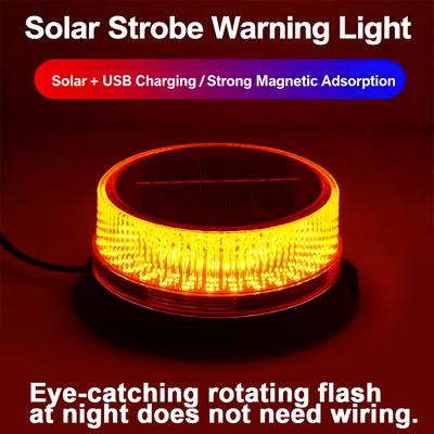 Feu d'avertissement stroboscopique LED Balise d'urgence pour toit de voiture camion Base magnétique Sécurité Auto Universel 12V 24V Lumière clignotante