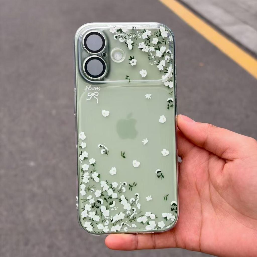 Large Window Floral Pattern Phone Case for Apple 17, Fits iPhone 16/15Pro and 14/13; Soft iPhone 12 Flower Design