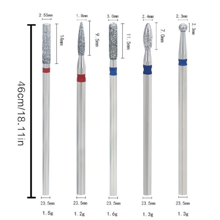 50Pcs Cuticle Drill Bit Cuticle Drill Bits for Nails Diamond Nail Drill Bits