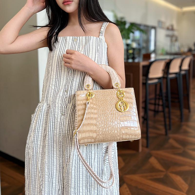 Bag Women's High-quality Crocodile Bag Women's Handbag European and American Versatile Fashion Single Shoulder Oblique Span Bag Women