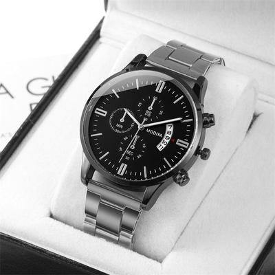 Fashion Analog Quartz Watch Mens Bracelet Watch Steel Band Casual Business Wristwatches