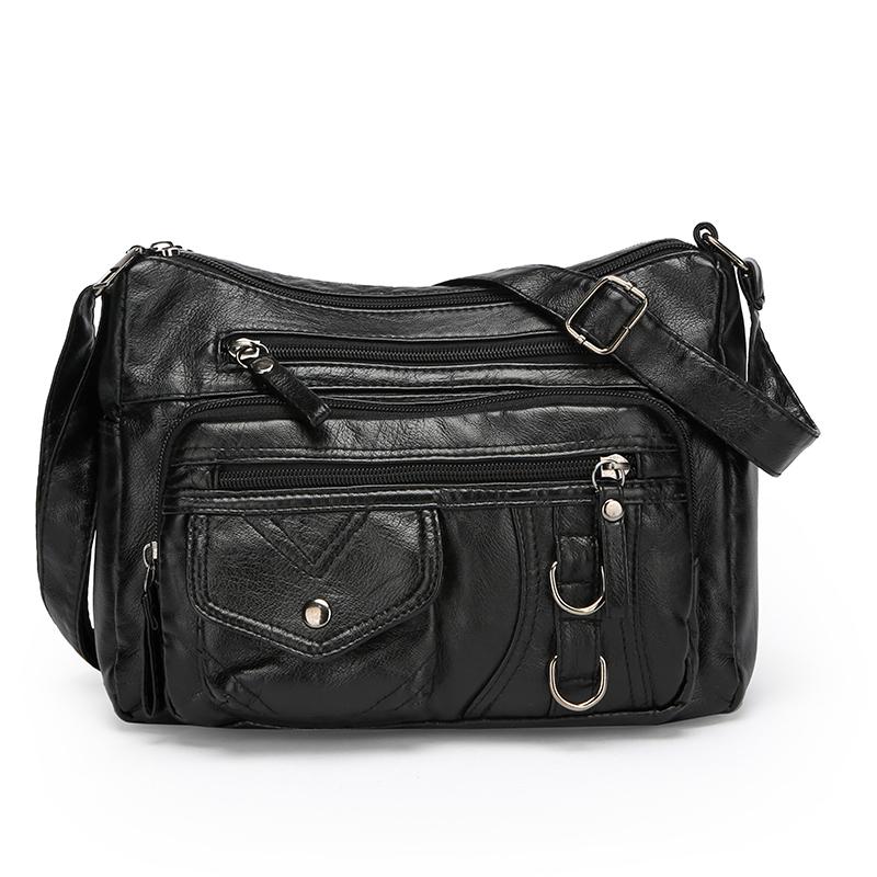 Women's Multi-Compartment Shoulder Bag Middle-Aged and Elderly Mother's Bag Crossbody Bag Small Square Bag