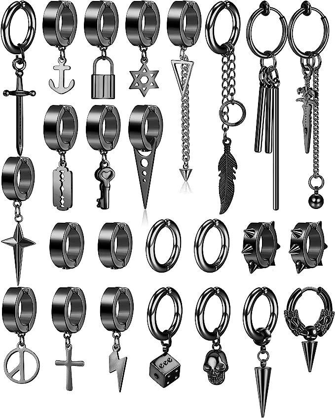 Luxury Stainless Steel Women's Stud Earrings: European & American Fashion Set