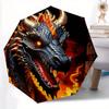 1pc Fiery Dragon Emerging from Ancient Stone Archway Automatic Opening and Closing Umbrella - Suitable for Various Occasions, Outdoor Activities,