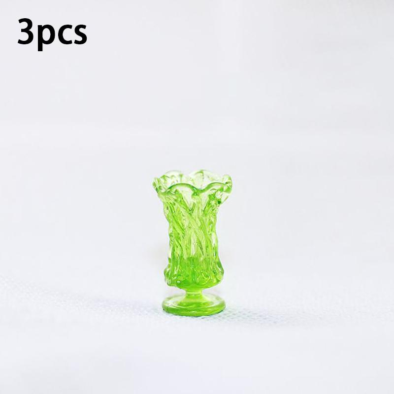 

3шт 1:12 1:6 миниатюрных ваз из цветной смолы, миниатюрная ваза, имитирующая мини-вазу из смолы