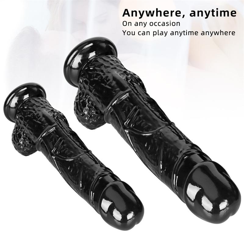 8.5cm Oversized Super Long Thick Simulation Fake Big Penis Ashes Anal Plug Backyard Chrysanthemum Toy Dildo