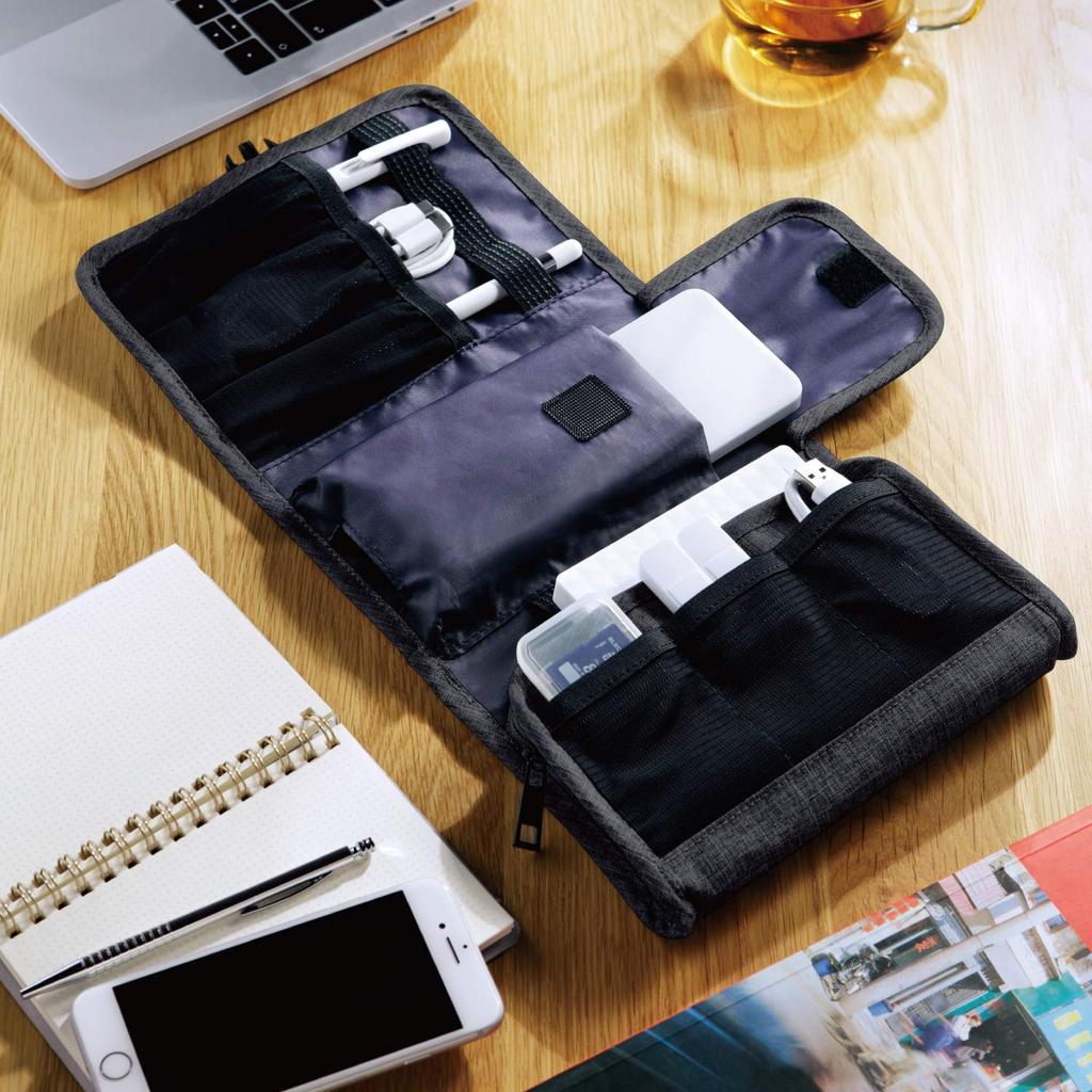 ELECOM Gadget Wallet Gadget Organizer Black Pouch, Type, Case, Pouch, BMA-GP13BK