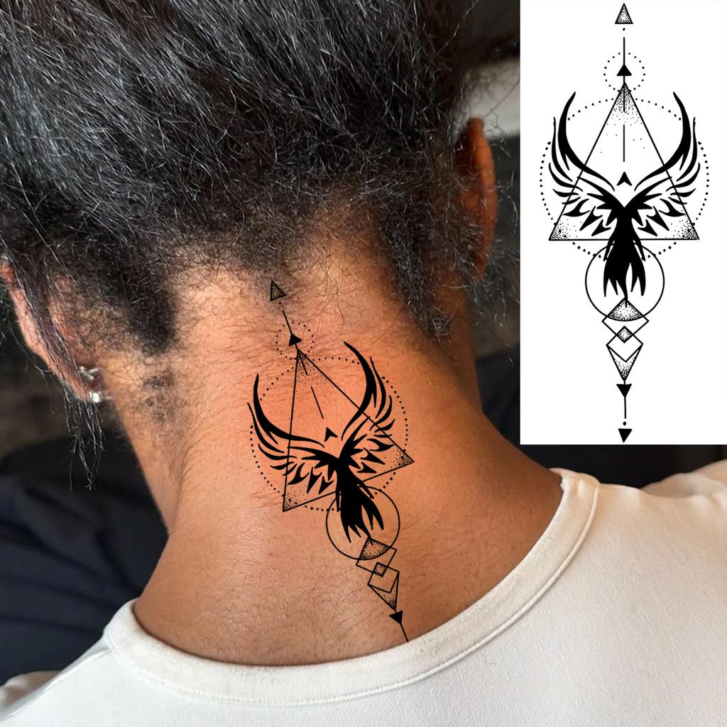 1 Foglio Tatuaggi Temporanei Vichingo Maori Drago Totem per Uomo Avambraccio Collo, Adesivi Tatuaggio Finti Temporanei Impermeabili Tatuaggi Realistici