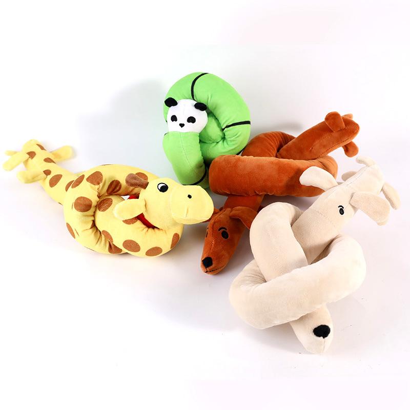 Furry Dog Toy - Long Sausage-shaped Dog Teething Sound Toy - Dog Boredom Reliever Long Doll