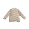 2025 Autumn Baby Girls' Long-Sleeve High Collar Printed Shirt