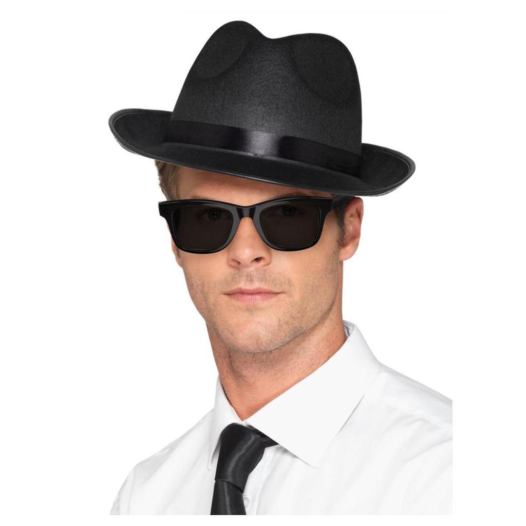 Smiffys Mens 20s Wide Brim Fedora