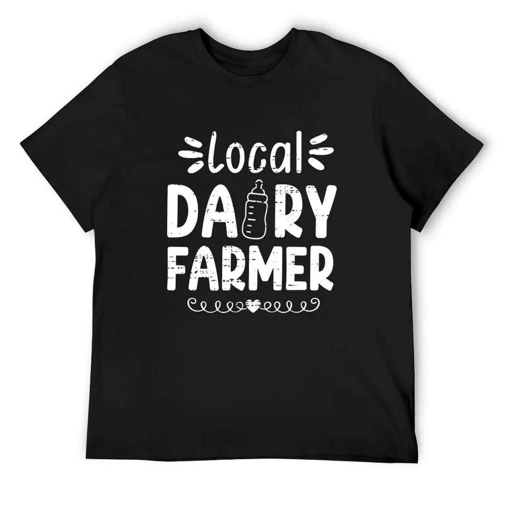 Funny Breastfeeding Tshirt Nursing Mom Local Dairy Farmer Mother's Day T-Shirt customs designer t shirt men