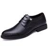 Fashion New Summer Genuine Leather Men Oxford Shoes British Style Pointed Toe Hollow Breathable Black Leather Men Dress Shoes