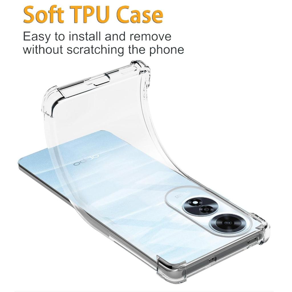 Four-Corners Shockproof TPU Case for OPPO A60 A79 5G A98 A78 A58 A38 A18 Protective Cover Capa Fundas Coque