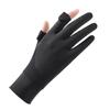 New Summer Ice Silk Gloves with Spliced Sun Protection UV Cooling  Breathable and Anti Slip Driving Full Finger Cycling Gloves