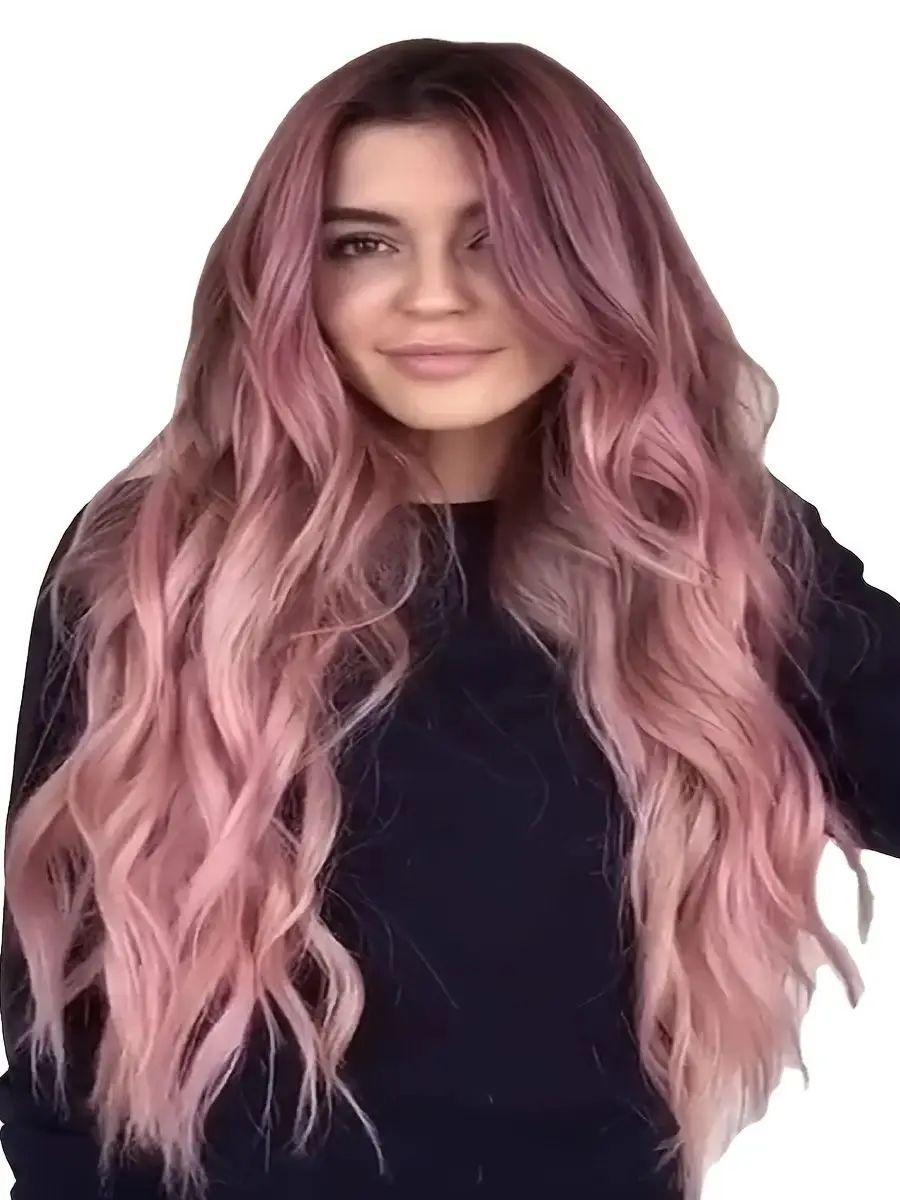 

Black powder valentine long curly hair high quality synthetic wig valentine christmas bar party